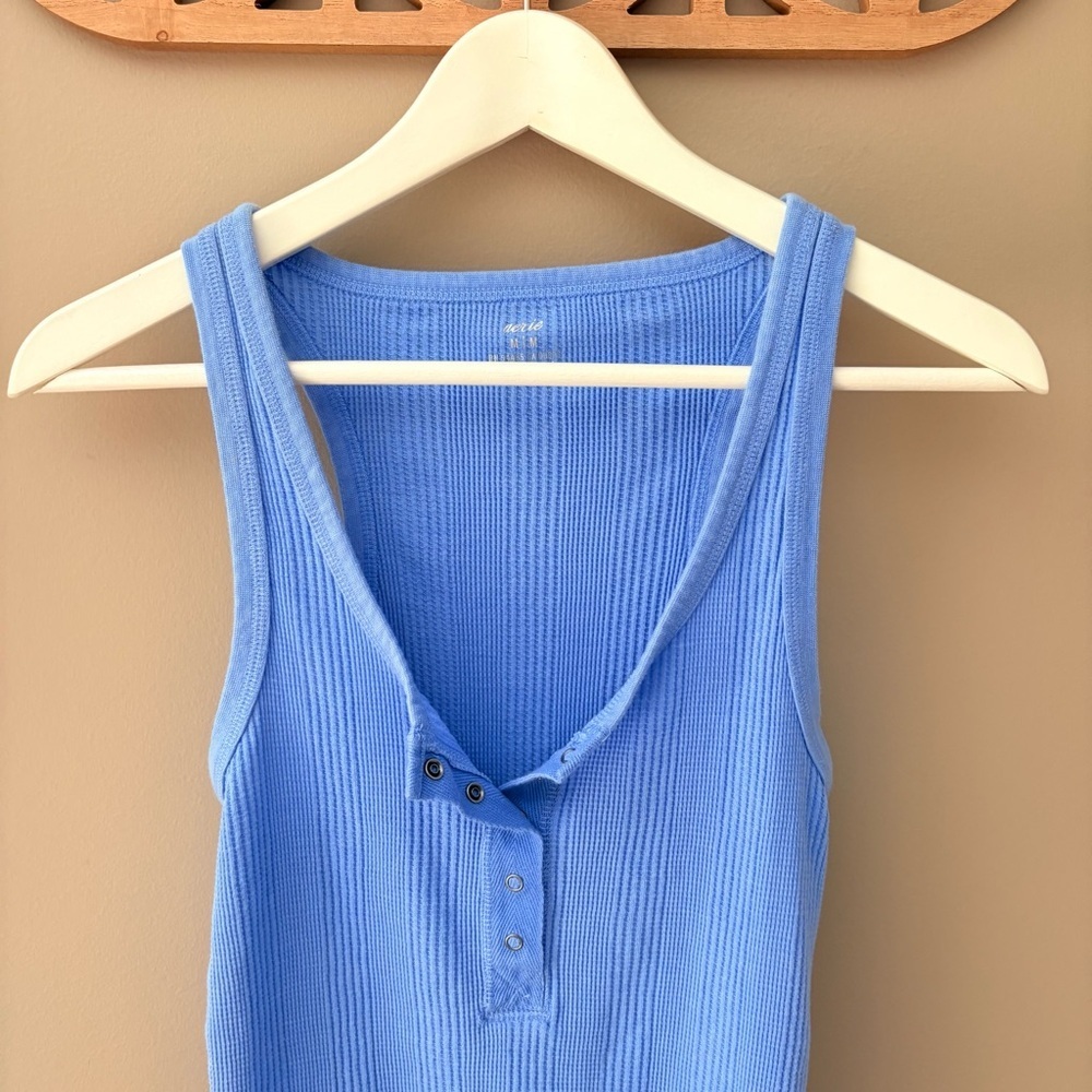 Aerie Tank Top Blue Sz Medium - Picture 2 of 5